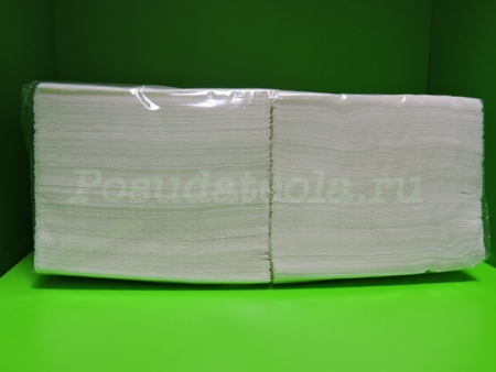 Салфетки бумажные 33х33 см двухслойные белые Па-пино 200 шт/пач, 12 пач/уп